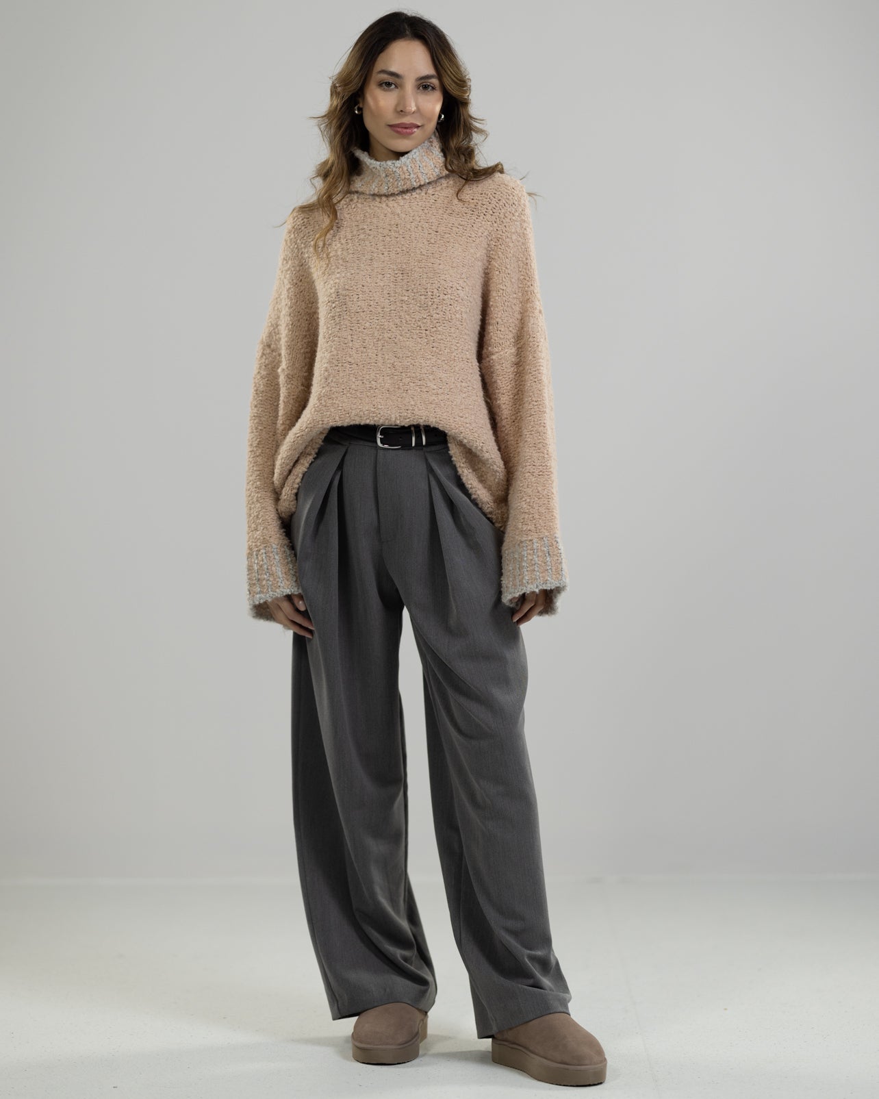Sloane Turtleneck | Powder Pink | Alpaca Blend