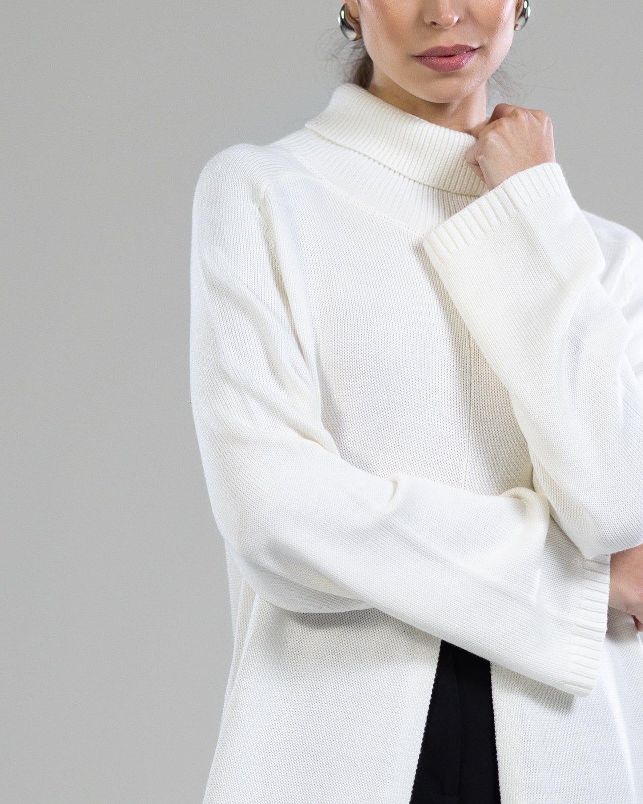 Eva Heavyweight Throw On | Ivory | Cashmere Blend