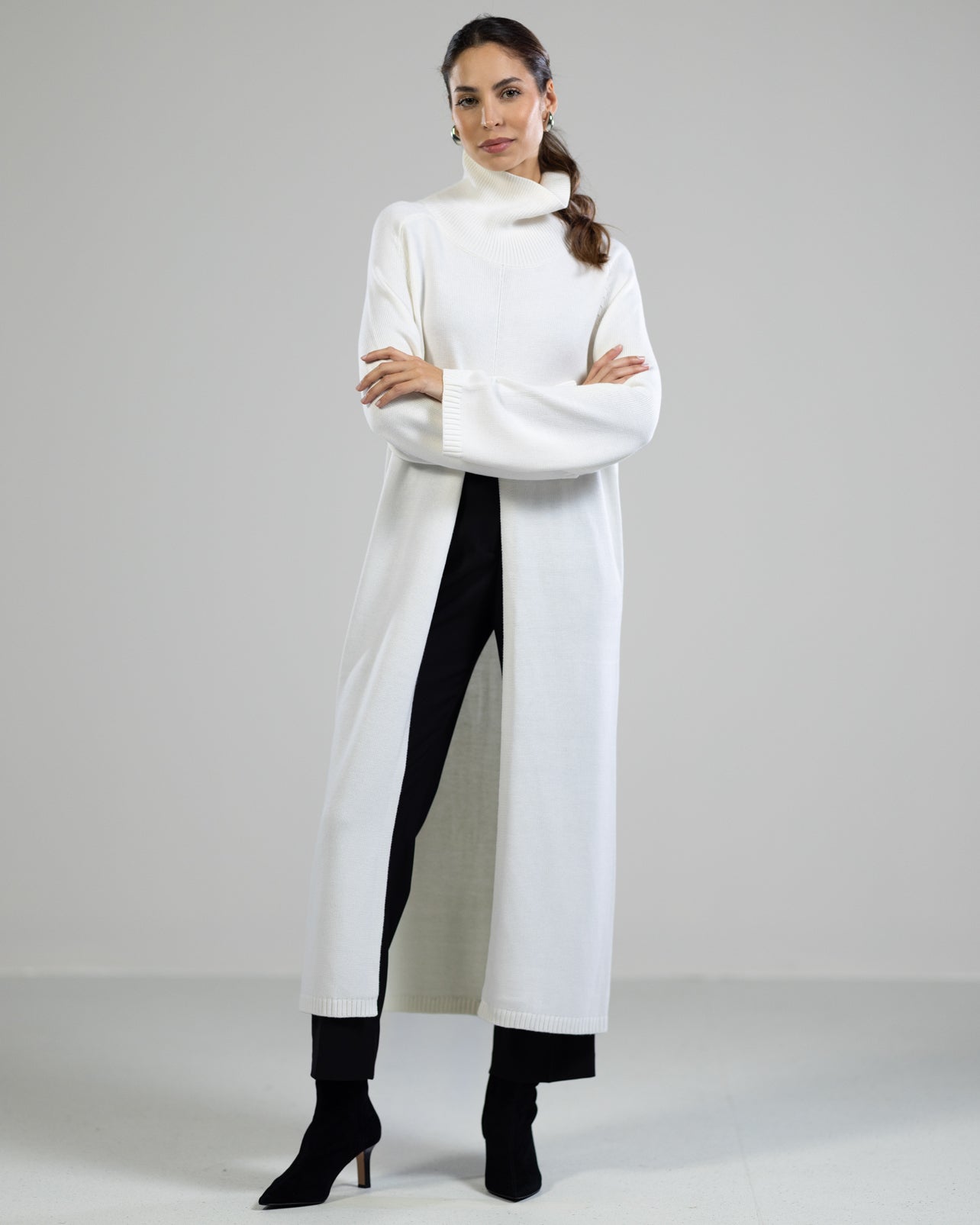 Eva Heavyweight Throw On | Ivory | Cashmere Blend