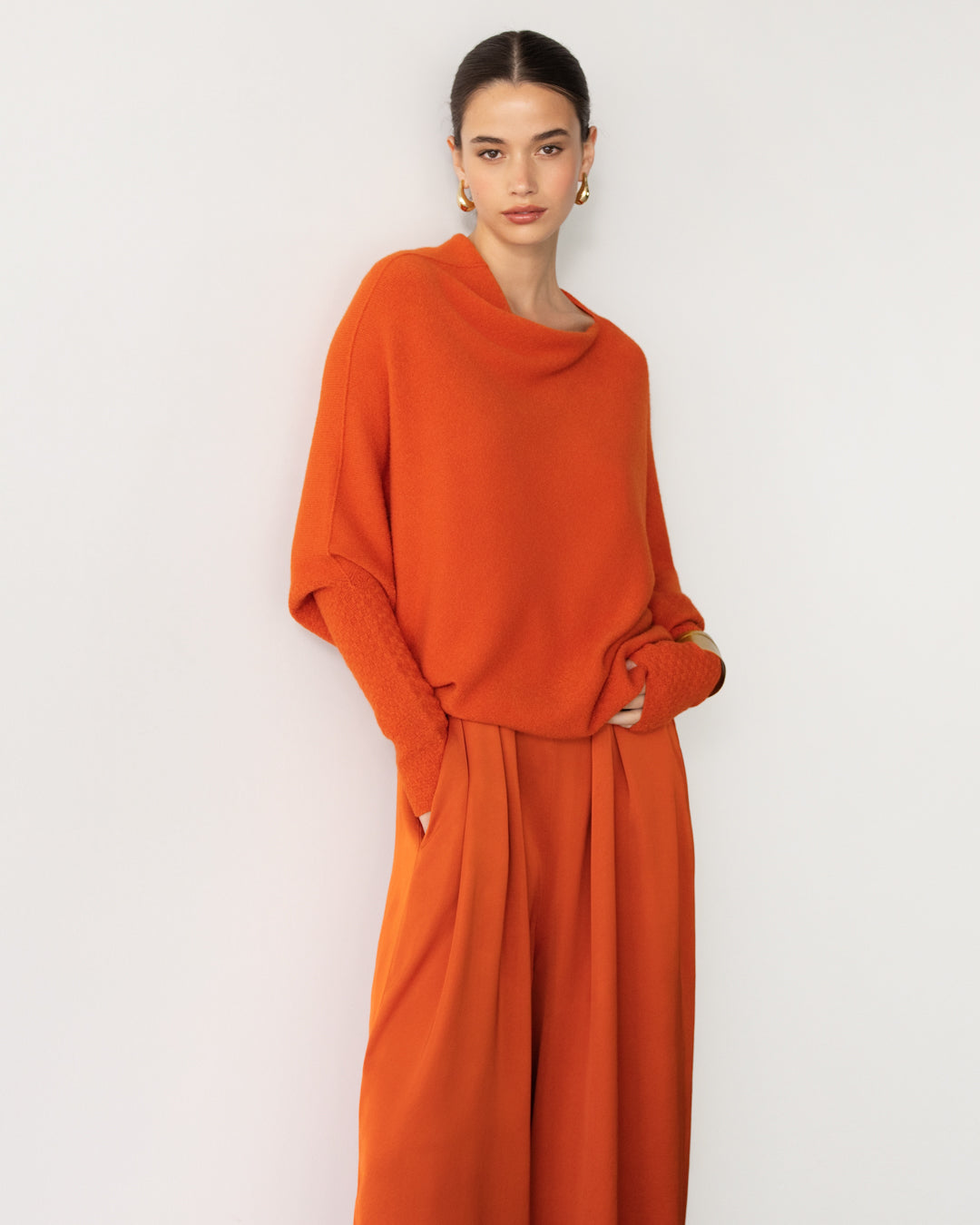 Asymmetric Draped | Burnt Orange