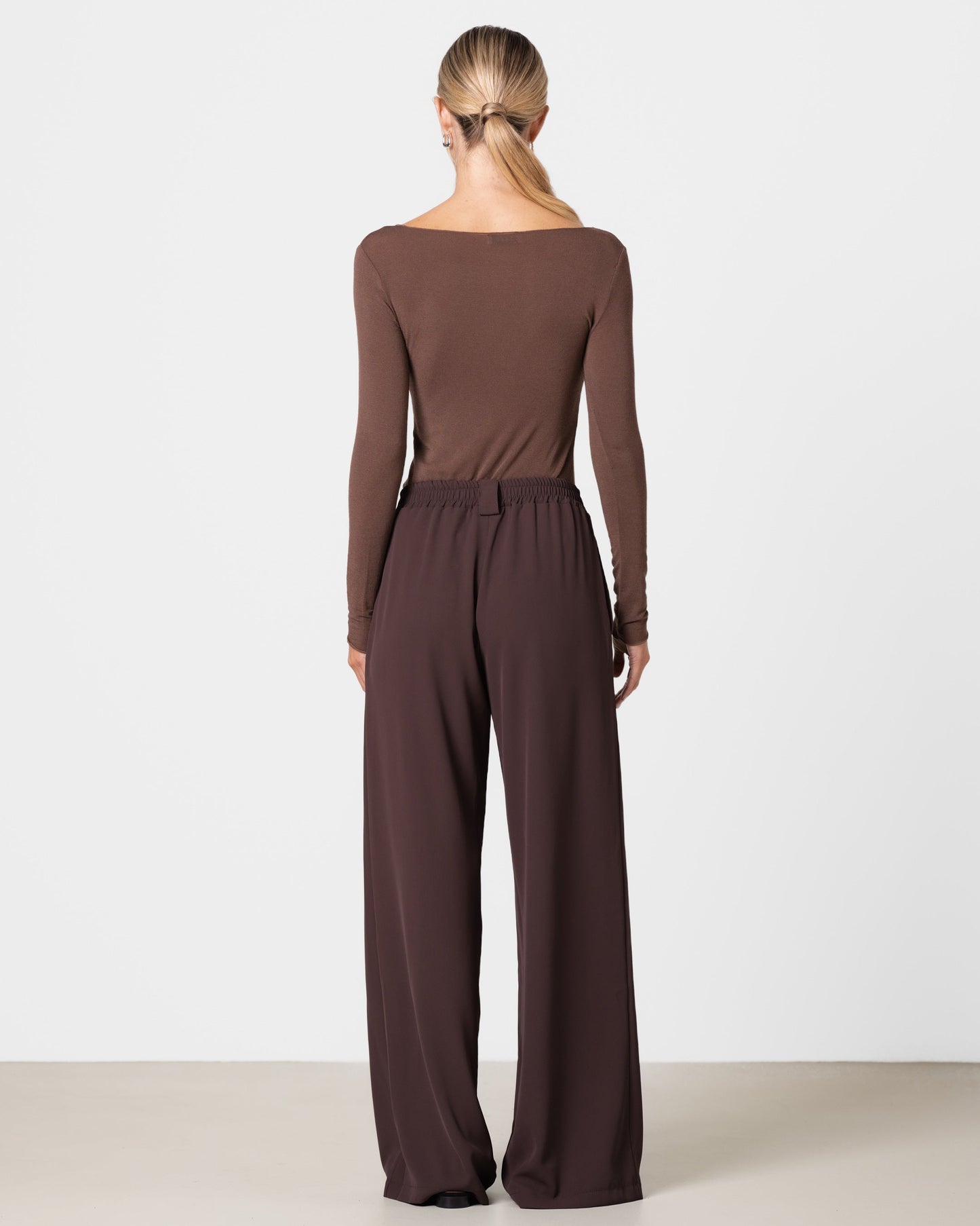 Mae Featherweight Boatneck Top | Espresso Brown | Modal-Cashmere