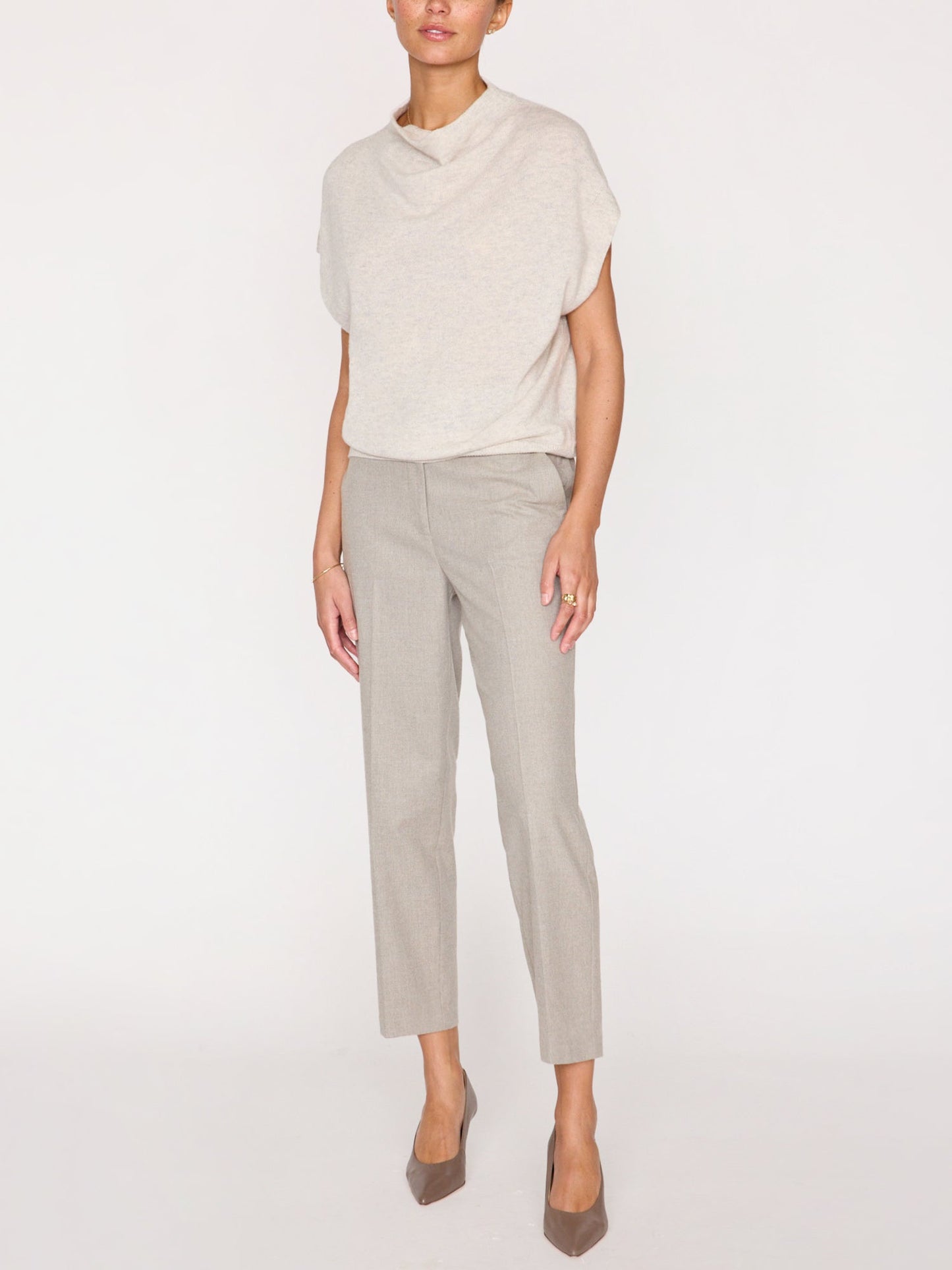 The Morten Funnel Neck Cashmere Top