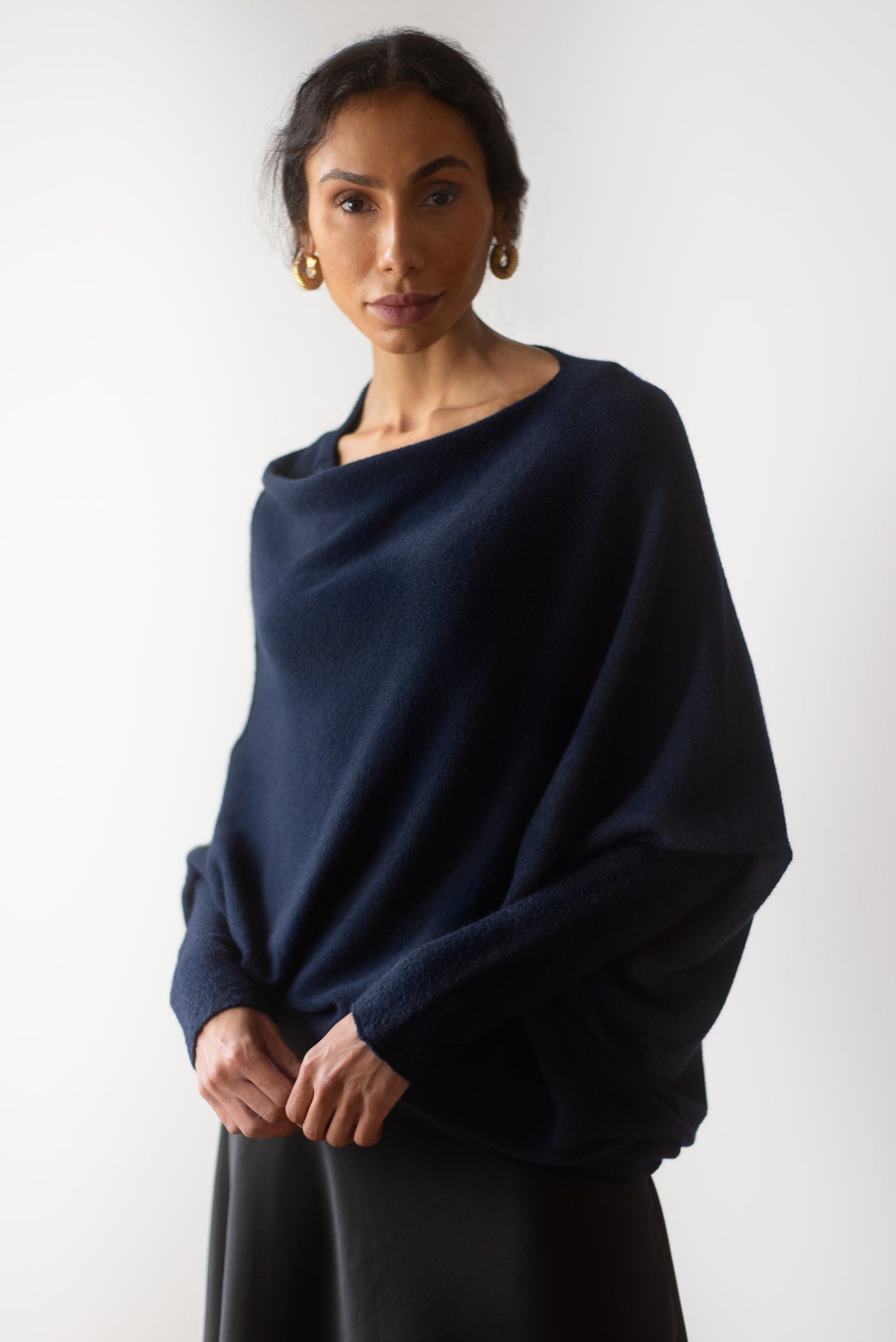 Asymmetric Draped | Navy