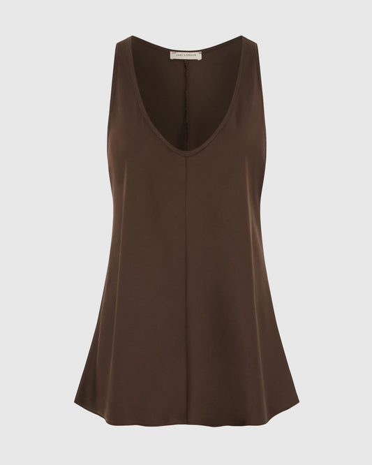 Demi Satin Vest Top | Cocoa Soleil