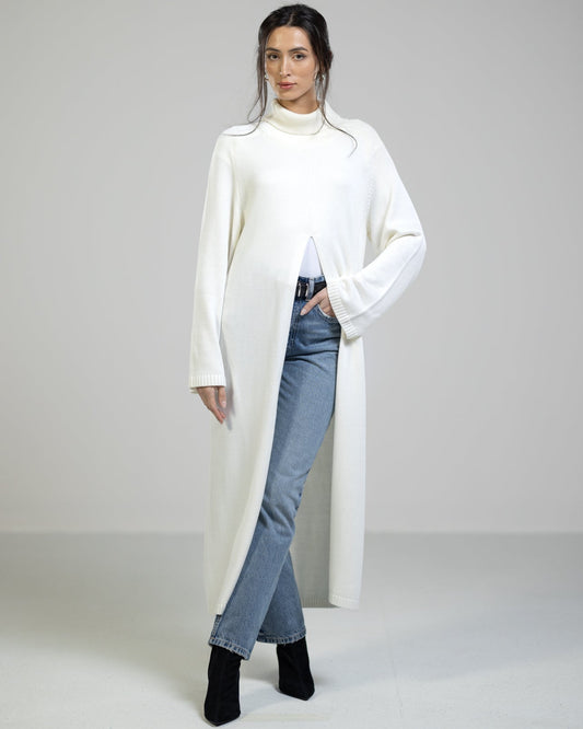 Eva  Heavyweight Throw On | Ivory | Cashmere Blend