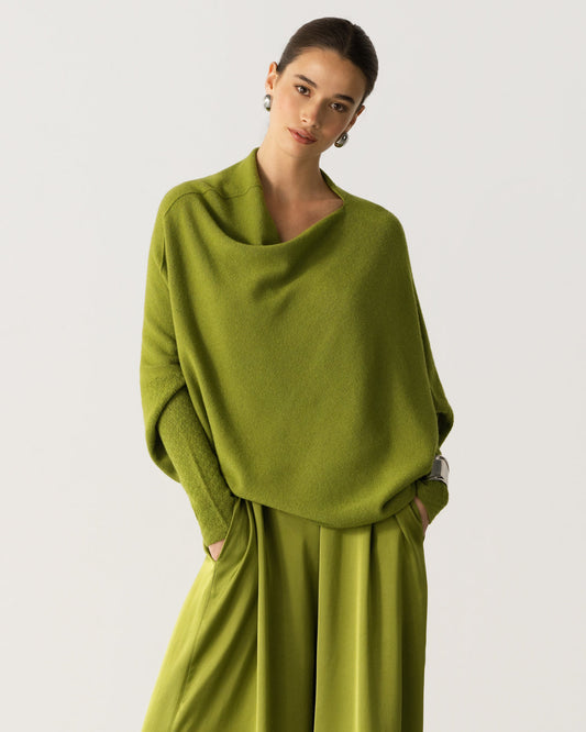 Asymmetric Draped | Olive Green