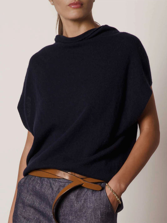 The Morten Funnel Neck Cashmere Top